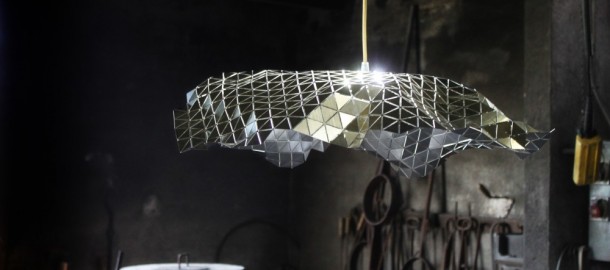 Lamp Made From Serving Dish