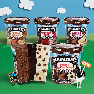 Ben&Jerry's Introduces New Cores Ice Cream Range