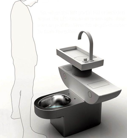 Good Water-Saving Design - a Few Toilet with Sink_2