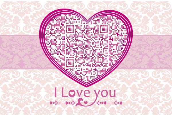 Heart-Shaped QR Code – Show Your Love Words_1