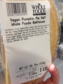 Whole Foods Market Recalls Vegan Pumpkin Pie Over Mislabelling