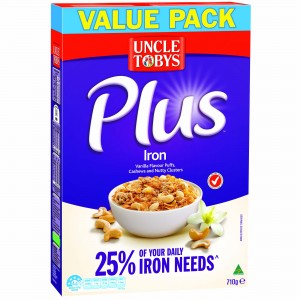 Uncle Tobys Launches Plus Iron Breakfast Cereal in Australia