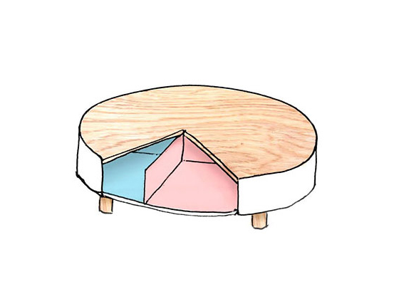 Times 4 Coffee - Multifunctional Round Cake Table