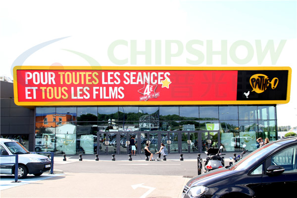 France Movie Theatre Chipshow AD10 Outdoor Advertising LED Screen
