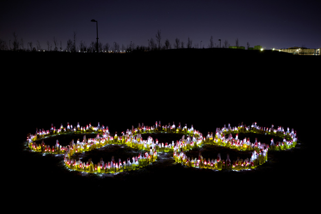 Luzinterruptus: Shunning The Olympic Games with 500 Bottles of Light