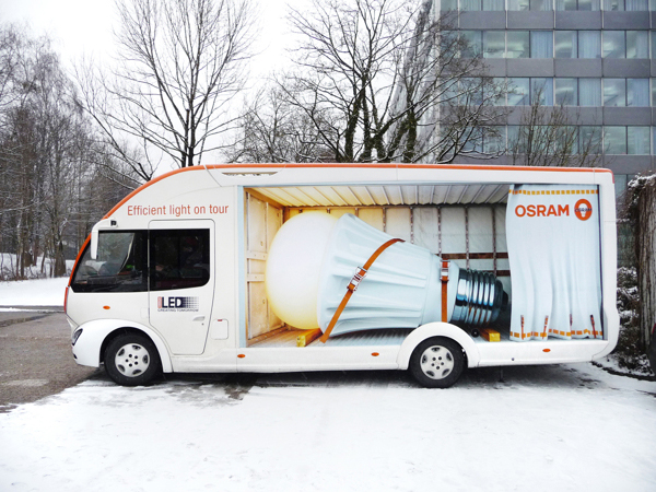 OSRAM's Energy Efficiency Truck: Aka The Giant Light Bulb Truck