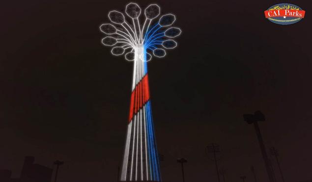 Coney Island, LED Light Project in Parachute Jump