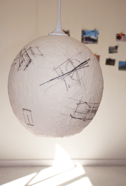 The Bumwad Lamp – Upcycled Architectural Tracing Paper Lights_1