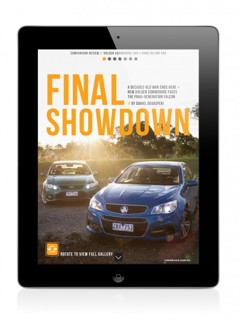 Holden VF Commodore SV6 V Ford Falcon XR6 Headlines Caradvice Magazine June_1
