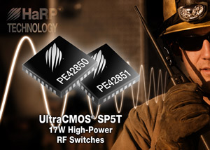 Peregrine Introduces Two New SP5T RF Switches for Next Generation High-Power LTE Public Safety and Military Radios