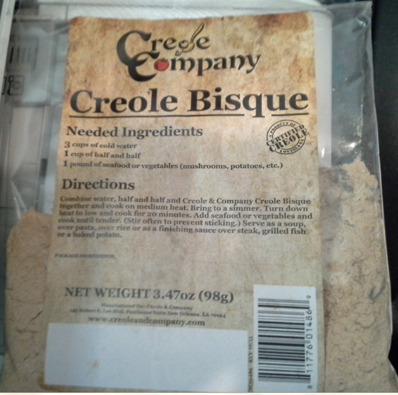 Creole Recalls Bisque Product in US Over Undeclared Allergen