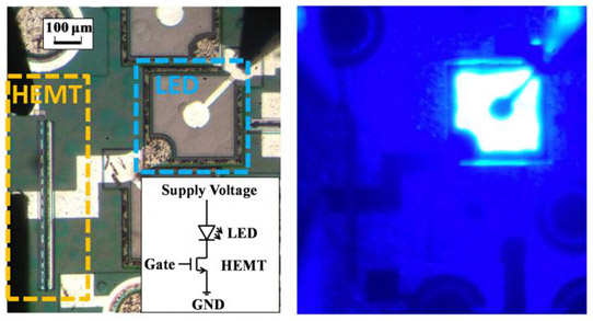 RPI’s Smart Lighting ERC Demos First Monolithic Integration of LED and HEMT on GaN Chip_1