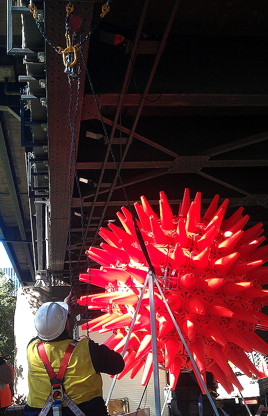 Planet Under Construction: The 200 Traffic Cone Chandelier_1