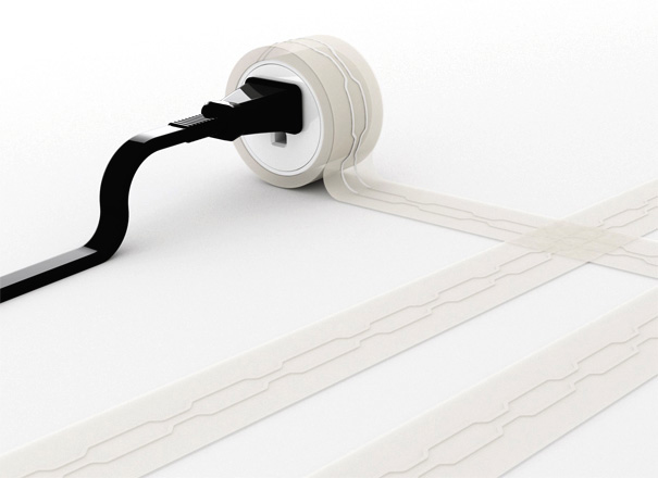 Trip No More: Flat Rolls of See-Through Extension Cords_1