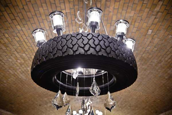 Berlin's Tire Chandelier Updates High End Boutique with Style