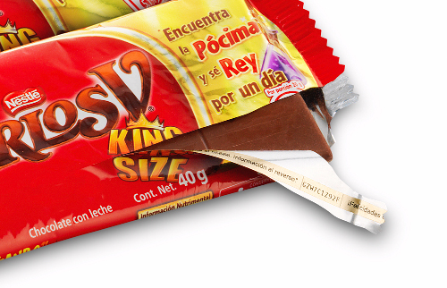 Tear Tape Unwraps Nestle Carlos V Chocolate Bar Promotion