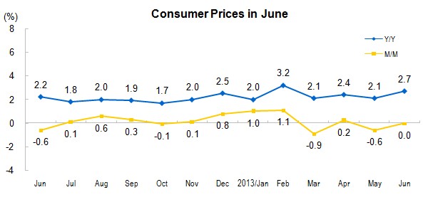 Consumer Prices for June 2013