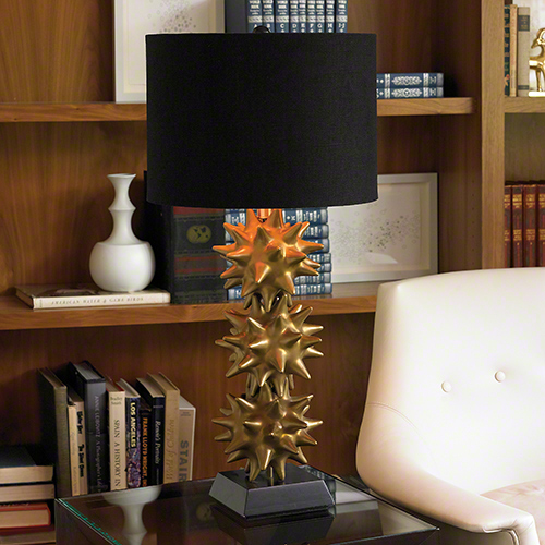 Urchin Table Lamp Uses 3 Stacked Spiky, Urchin Table Lamp