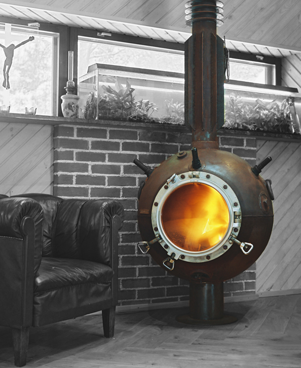 Marinemine's Fireplaces Made From Mine Shells