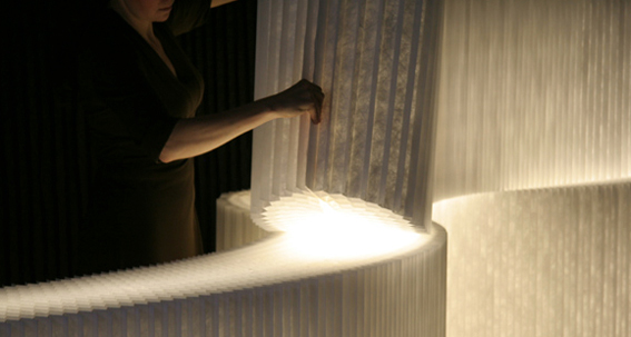 Molo's Textile Screens with LED Lighting