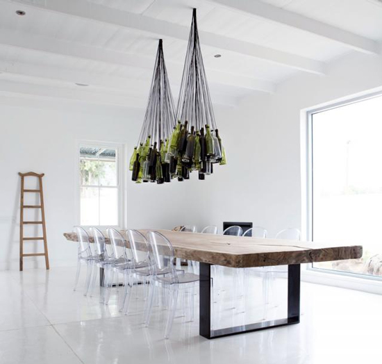 Wine Bottle Chandelier--Just Right for Maison Estate's Winery