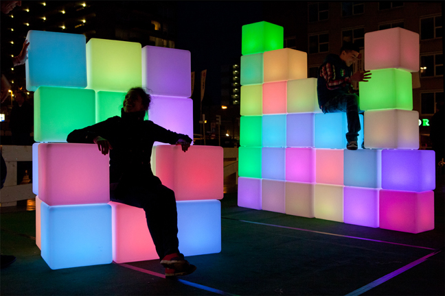 Get Pixelated with The Pixels Light Installation