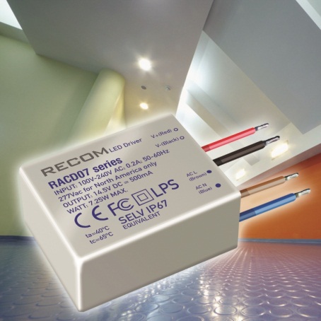 Recom Lighting Releases New Compact 7W Constant-Current LED Driver