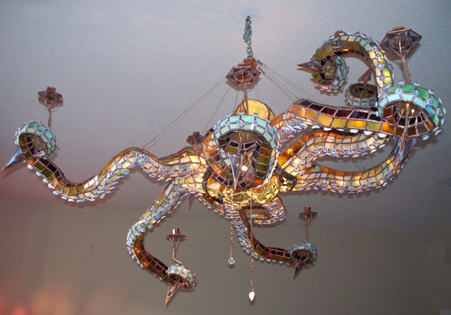 The Inspirational Stained Glass Octopus Chandelier_3