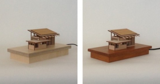 Original House-Lamp with Wooden Home Models_2