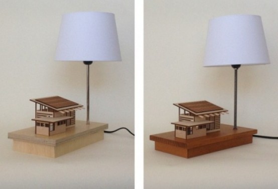 Original House-Lamp with Wooden Home Models_3