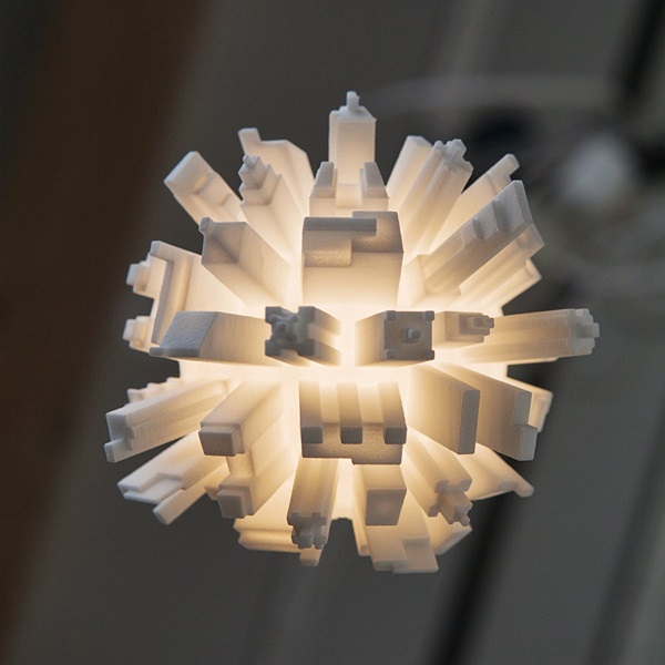 3D Printed LED Light Bulbs Topped with a Cityscape_1