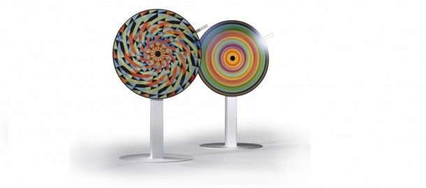 Rotating Marble Disk Makes a Scene