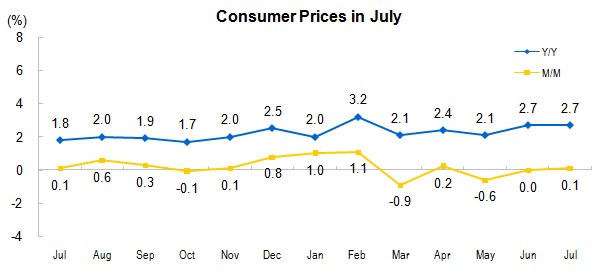 Consumer Prices for July 2013