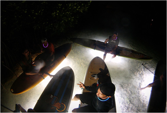 Kayak or Sup Board at Night with The Nocqua LED Light System_4