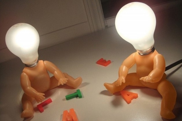 Wired Weird Baby Doll Lamps