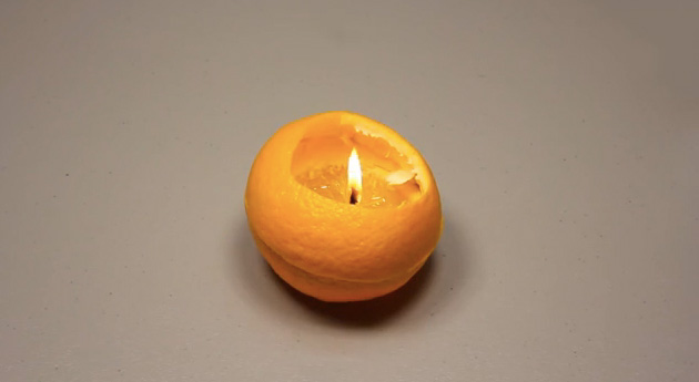 Make a Candle From an Orange in 1 Minute