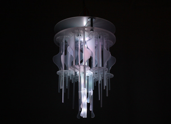 The Gear Driven Kinetic Icycle Chandelier