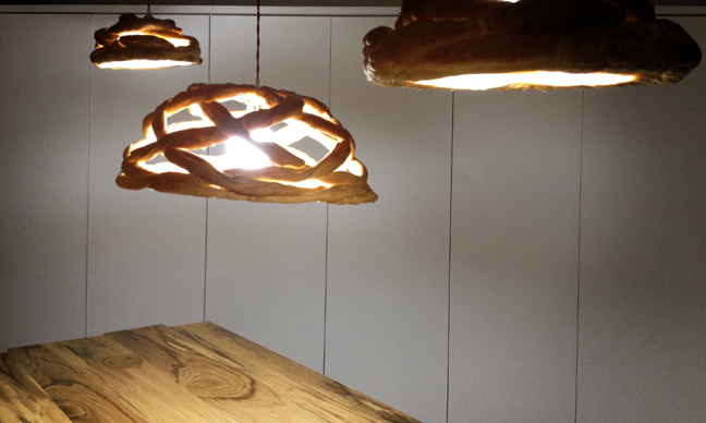 Pampada: Hand-Made Ceiling Lamps Made of Bread_4