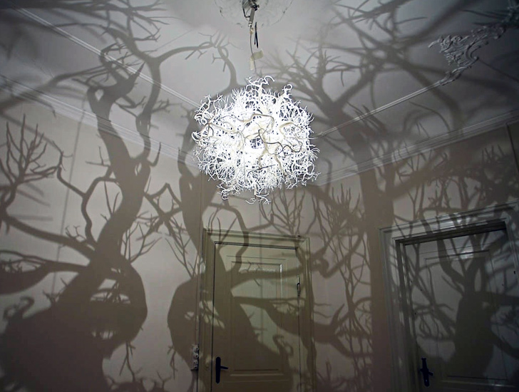 Lights 4 Living Respond to Chandelier That Creates an Indoor Woodland Fairytale