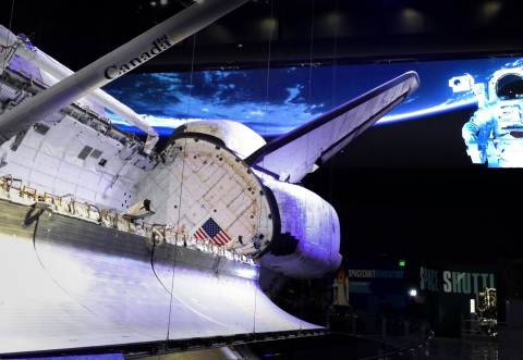 Delta LED Display Lights up Space Shuttle Atlantis
