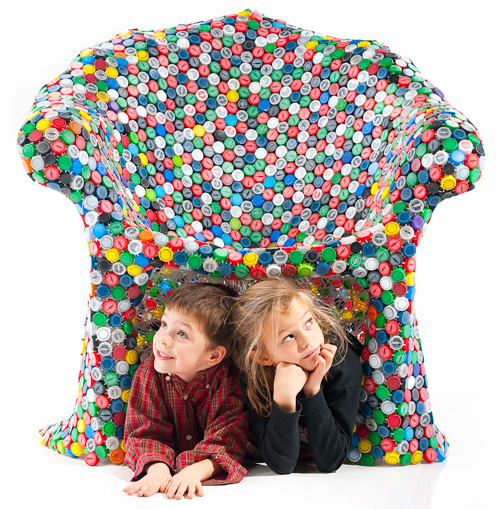 Brc's Capped out Recycled Soda Bottle Cap Chair_3