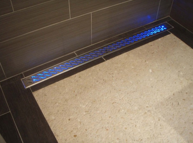 Water Activated LED Shower Drains