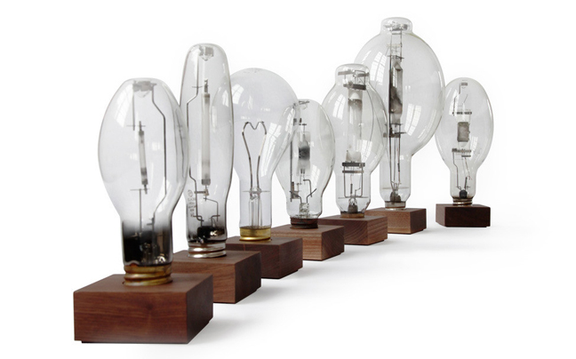 Reclaimed Industrial Light Bulb Sculptures