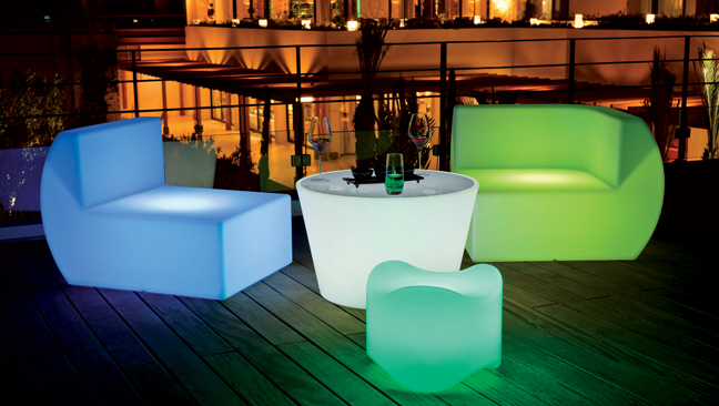 Smart & Green's Glowing Down LED Light Chairs