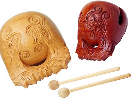 Wooden Fish Is a Percussion Instrument Made of a Hollow Wooden