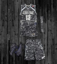 Oregon & Georgetown Varsities Don Nike Basketball Uniform