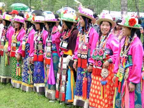A Touch of Beauty on The Plateau - Headdress of Tibetan Women