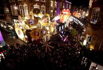 The Rolling Stones Light up Carnaby Street to Celebrate 50 Years
