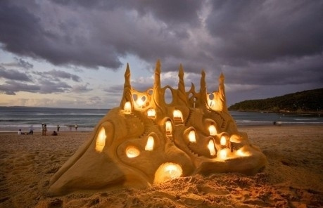 Archisand: Magically Illuminated Sandcastles