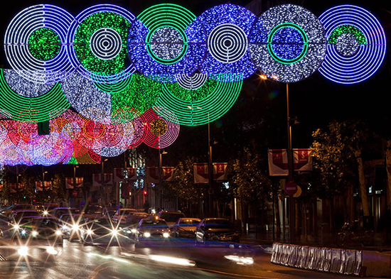 An LED Christmas in The Streets of Madrid